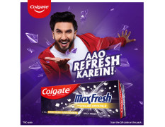 Colgate MaxFresh 320g (160g x 2, pack of 2) Toothpaste, Purple Gel Paste with Menthol for Super Fresh Breath