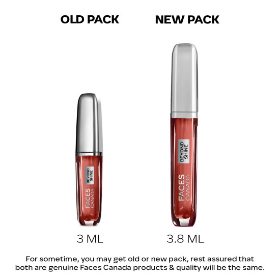 FACESCANADA Beyond Shine Lip Gloss - Baebe 03, 3.8Ml | Lightweight Non-Sticky Luxurious Texture For Glossy Lips | Instant Shine | Fuller, Supple & Plump Lips | 24Hr Hydration