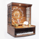 Heartily® Mangal Beautiful Wooden Pooja Stand for Home, Temple, Office, Wall Mounted Puja Mandir with LED Spot Light, Size (H- 15.5, L- 11.5, W-11 Inch)