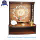 Heartily® Mangal Beautiful Wooden Pooja Stand for Home, Temple, Office, Wall Mounted Puja Mandir with LED Spot Light, Size (H- 15.5, L- 11.5, W-11 Inch)