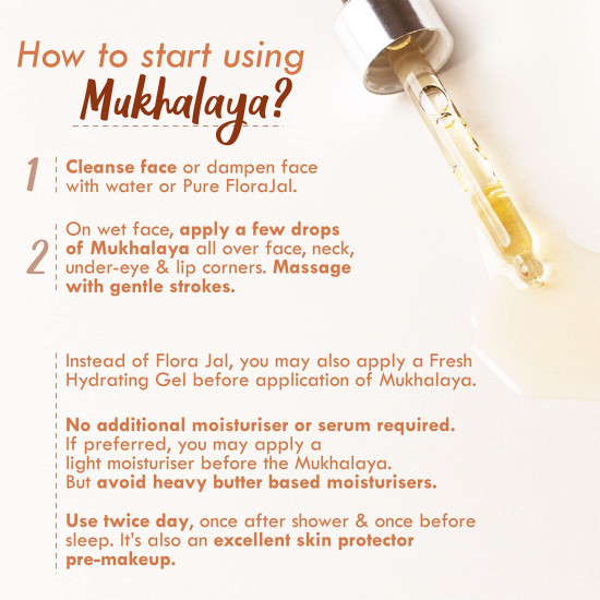 Nat Habit Lotus Marula Mukhalaya, Face Oil For Slow, Relaxed Night Healing & Repair, with Blend of 13 Cold Pressed Oils For Natural Face Care, No Mineral oil or Chemical (30ml)