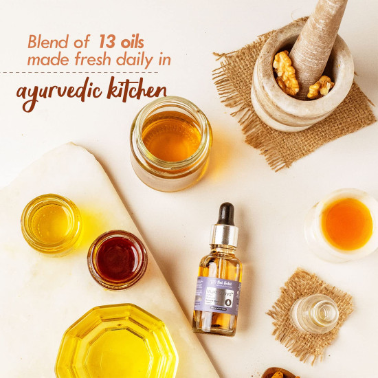 Nat Habit Lotus Marula Mukhalaya, Face Oil For Slow, Relaxed Night Healing & Repair, with Blend of 13 Cold Pressed Oils For Natural Face Care, No Mineral oil or Chemical (30ml)