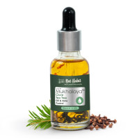 Nat Habit Clove Tea Tree Mukhalaya, Face Oil For Acne Control, with Blend of 13 Cold Pressed Oils For Natural Oily Skin Condition & Balance Sebum Secretion, No Mineral Oil or Chemical (30ml)