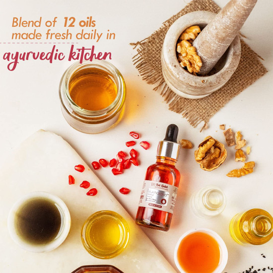 Nat Habit Walnut Anaar Mukhalaya, Face Oil For Dry Skin Deep Nourishment, with Blend of 12 Cold Pressed Oils For Dryness Reduction, No Mineral Oil or Chemical (30ml)