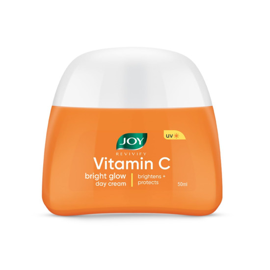 Joy Vitamin C Skin Brightening Face Cream with Kakadu Plum for Brighter Skin in 4 Days | Boosts Glow, Fades Dark Spots, Fights Ageing & Protects from Sun Damage | Oil Free Face Moisturizer - 50ml