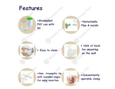 Widely Pure PVC Anema Pot Satvik for home use 1500ml and 7 Anema Rubber tubes with user manual