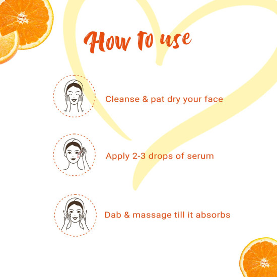 NutriGlow Advanced Organics Vitamin C Serum with Hyaluronic Acid - 30ml