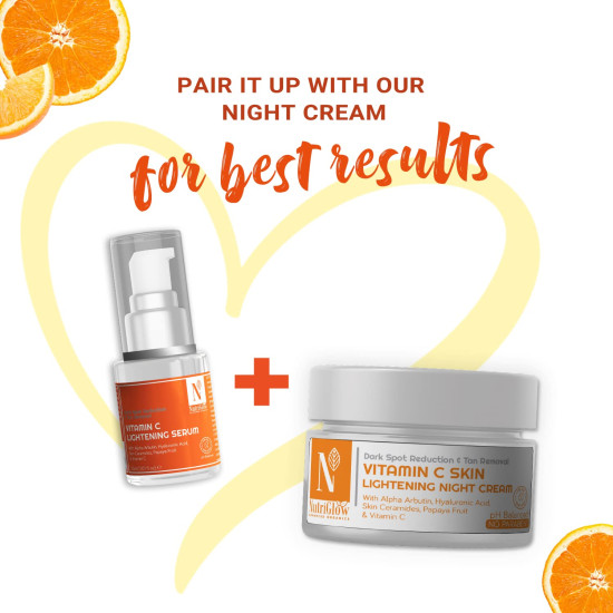 NutriGlow Advanced Organics Vitamin C Serum with Hyaluronic Acid - 30ml