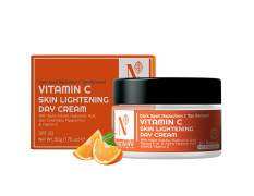 Nutriglow Advanced Organics Vitamin C Skin lightening Day Cream for Dark Spot Reduction & Tan Removal - All Skin Types - 50g
