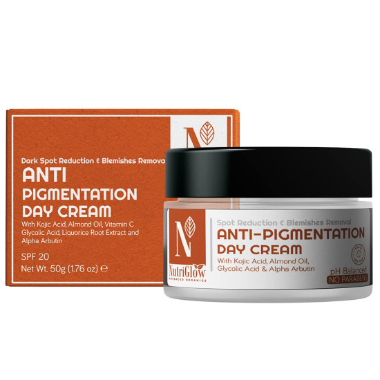 Nutriglow Advanced organics Anti-Pigmentation Day Cream for Spot Reduction, All Skin Types, 50g
