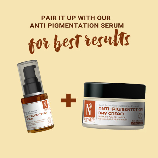 Nutriglow Advanced organics Anti-Pigmentation Day Cream for Spot Reduction, All Skin Types, 50g