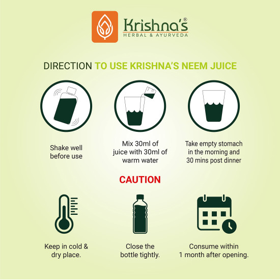 KRISHNA'S HERBAL & AYURVEDA Neem Juice 1000 Ml Hand Picked Fresh And Green Neem Leaves From Rajasthan|Natural Blood Purifier|Helps Boost Immunity KRISHNA'S HERBAL & AYURVEDA Neem Juice 1000 Ml Hand Picked Fresh And Green Neem Leaves From Rajasthan|Natural Blood Purifier|Helps Boost Immunity