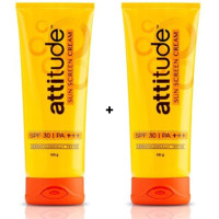 Amway Attitude Sunscreen For All Skin Type Cream 100Gm Pack Of 2, spf 30