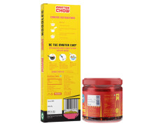 MasterChow Sichuan Chilli Oil Whole Noodle Pack - Spicy & Crunchy Chilli Oil Dip with Healthy Whole Wheat Noodles | 100% Veg & All Natural | Get Restaurant Style Taste in Just 10 Minutes | Serves 4-5 Meals