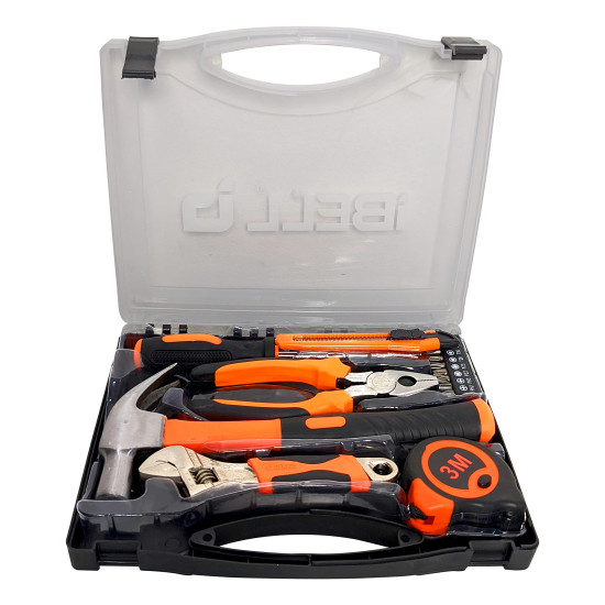 IBELL HT17-30 Hand Tool Kit for Household DIY & Emergency Maintenance (14 Pieces)