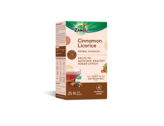 Zandu Cinnamon Licorice Herbal Infusion: With Green Tea & Other Valuable Ingredients| Helps Maintain Healthy Sugar Levels | Supports Heart & Respiratory Health(25 Tea bags)