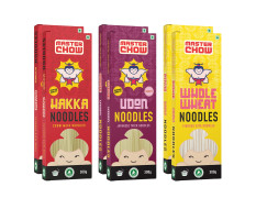 MasterChow Family Pack Noodles - 2 Whole Wheat, 2 Hakka, 2 Udon Noodles| Not Fried | No Preservatives | Pack of 6 Noodles - 300 Grams Each