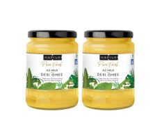 Kapiva A2 Desi Cow Ghee 500Ml | Bilona Method, Curd-Churned | Pure, Natural, Healthy | Grass-Fed Cultured Ghee - Super Saver Pack Of 2