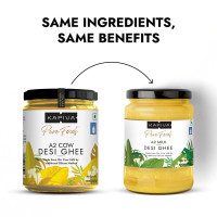 Kapiva A2 Desi Cow Ghee 500Ml | Bilona Method, Curd-Churned | Pure, Natural, Healthy | Grass-Fed Cultured Ghee - Super Saver Pack Of 2
