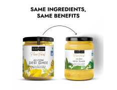 Kapiva A2 Desi Cow Ghee 500Ml | Bilona Method, Curd-Churned | Pure, Natural, Healthy | Grass-Fed Cultured Ghee - Super Saver Pack Of 2