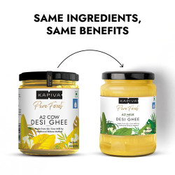 Kapiva A2 Desi Cow Ghee 500Ml | Bilona Method, Curd-Churned | Pure, Natural, Healthy | Grass-Fed Cultured Ghee - Super Saver Pack Of 2