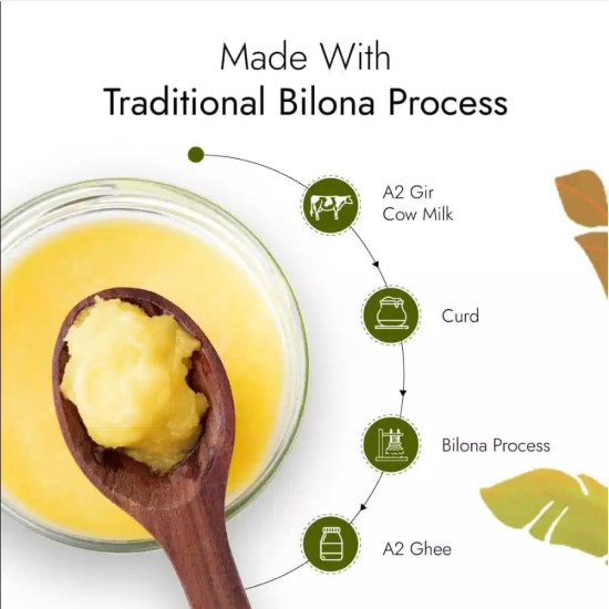 Kapiva A2 Desi Cow Ghee 500Ml | Bilona Method, Curd-Churned | Pure, Natural, Healthy | Grass-Fed Cultured Ghee - Super Saver Pack Of 2