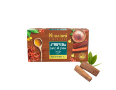 Himalaya Ayurveda Sandal Glow Soap, 75 gm (Pack of 4, 300 gm), Save on MRP