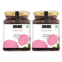 Kapiva Organic Gulkand 300gms (Rose Petal Jam) | 100% Natural | Sun-Cooked Damask Roses - Super Saver Pack of 2