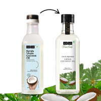 Kapiva Virgin Cold-Pressed Coconut Oil Super Saver Pack 500ml (Pack of 2) | 100% Pure, Unrefined & Edible | For Cooking, Skin & Baby Care, Oil Pulling | Coconut Oil For Hair | Keto Friendly