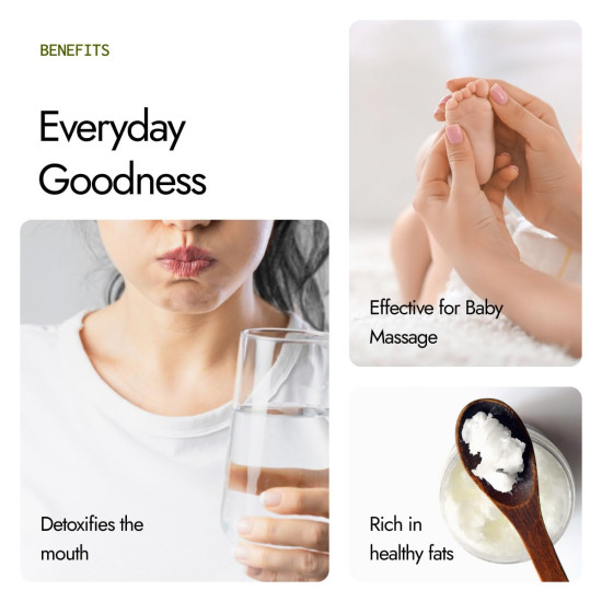 Kapiva Virgin Cold-Pressed Coconut Oil Super Saver Pack 500ml (Pack of 2) | 100% Pure, Unrefined & Edible | For Cooking, Skin & Baby Care, Oil Pulling | Coconut Oil For Hair | Keto Friendly