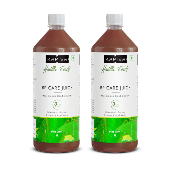 Kapiva BP Care Juice - 100% Ayurvedic Juice for Controlling Blood Pressure & Cholesterol Level | Arjuna, Shankhpushpi & 8 Other Herbs - Pack of 2 Kapiva BP Care Juice - 100% Ayurvedic Juice for Controlling Blood Pressure & Cholesterol Level | Arjuna, Shankhpushpi & 8 Other Herbs - Pack of 2