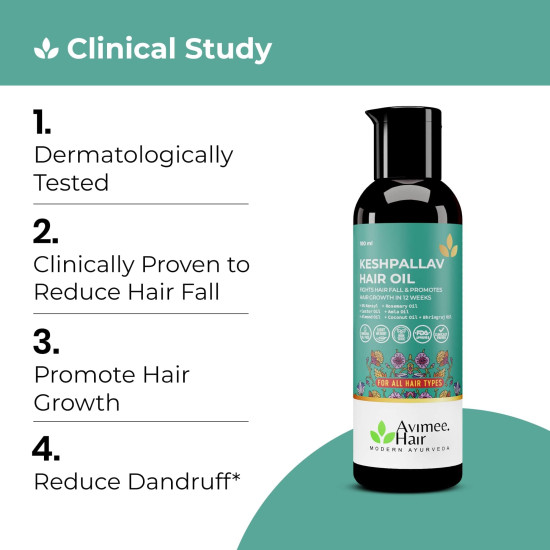 Avimee Herbal Keshpallav Hair Oil For Men & Women | Promotes Hair Growth & Reduces Hair Fall | With Rosemary, Castor, Amla, Coconut and Bhringraj Oil | Mineral Oil Free | 100 ml Avimee Herbal Keshpallav Hair Oil For Men & Women | Promotes Hair Growth & Reduces Hair Fall | With Rosemary, Castor, Amla, Coconut and Bhringraj Oil | Mineral Oil Free | 100 ml