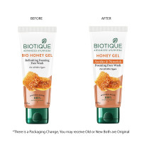 Biotique Honey Gel Soothe & Nourish Foaming Face wash | Soap Free Formula | Reduce Dryness | 100% Botanical Extracts | Suitable for All Skin Types | 50ml
