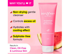 DOT & KEY Watermelon Super Glow Gel Face Wash With Vitamin C&Cucumber|Face Wash For Glowing Skin|Oil Free Face Wash|Removes Excess Oil&Dirt|For Combination&Oily Skin|For Women&Men|100Ml