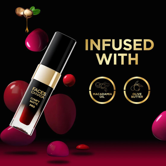 FACESCANADA Comfy Matte Pro Liquid Lipstick - Call Me Chocolate 07, 5.5 ml | 10HR Longstay | Intense Color | Macadamia Oil & Olive Butter Infused | Lightweight Super Smooth | No Dryness | No Alcohol