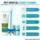 Foodie Puppies Pet Dental Oral Care Kit Combo - (Coolmint Toothpaste - 100g + 3Pcs Toothbrush) for Dogs | Soothes Inflame Gums, Remove Bad Breath, and Mix of Clove & Cinnamon Oil for Dogs and Puppies