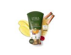 Lotus Botanicals Ubtan De-Tan Radiance Face Wash | Infused with 24K Gold | Bright & Glowing Skin | Removes Tan | No Silicon, No Sulphates, No Parabens, Non-Comedogenic, No Preservatives, No Toxic Chemicals | 100ml