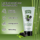 NutriGlow NATURAL'S Bamboo Charcoal Face Wash with Sandalwood for Daily Exfoliation, Refresh Skin - All Skin Types - 100g