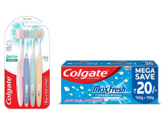 Colgate Gentle Enamel Ultra Soft Bristles Toothbrush & MaxFresh Toothpaste - Superior Enamel Care