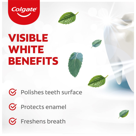 Colgate Gentle UltraFoam Ultra Soft Bristles Toothbrush & Visible White Teeth Whitening Toothpaste, Pack of 200g ​ (100g X 2), with Whitening Accelerators for Tobacco Stain Removal & Teeth Whitening