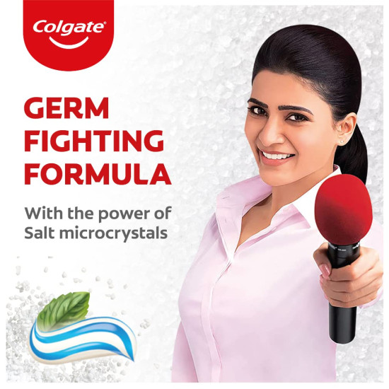 Colgate Active Salt Toothpaste, Daily Germ Protection, Pack of 800g (Buy 3 Get 1 Free) & Gentle Enamel Ultra Soft Bristles Toothbrush, 4 Pcs (Buy2 Get 2), Soft Bristles for Enamel Care