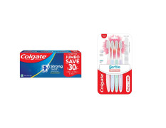 Colgate Strong Teeth Cavity Protection Toothpaste, Colgate Toothpaste with Calcium Boost, 500gm Saver Pack, India's No.1 Toothpaste & Colgate Sensitive Soft Bristles Toothbrush - 4 Pcs