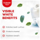 Colgate Visible White Teeth Whitening Toothpaste, Pack of 200g ​ (100g X 2), Colgate Toothpaste with Minty Flavor for Everyday Fresh Breath & Colgate Sensitive Soft Bristles Toothbrush - 4 Pcs