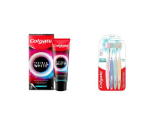 Colgate Visible White O2, Teeth Whitening Toothpaste, Aromatic Mint, 50g, Active Oxygen Technology, Multicolour & Gentle Enamel Ultra Soft Bristles Toothbrush, 4 Pcs (Buy2 Get 2)