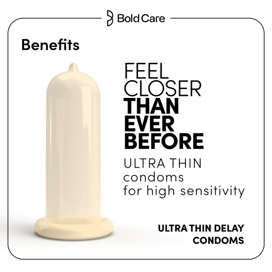Bold Care Ultra Thin Long Last Condoms (Pack of 3)
