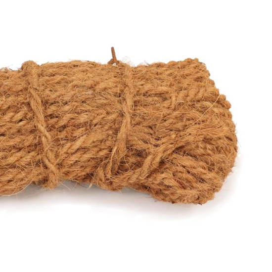 Coconut Fibre Coir Twine Rope, 100% Natural & Eco Friendly by Blutrims, 23 Feet Length (7 MTS) Pack of 4, for Garden use, Plant Hanger, Agriculture, DIY Home Decor, Craft