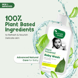 Mother Sparsh Plant Powered Natural Hydrating Baby Wash With Avocado Oil & Coconut - Gentle Cleansing for Delicate Skin