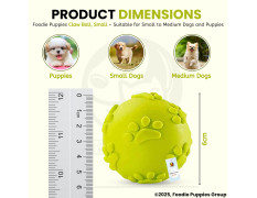 Foodie Puppies Latex Rubber Squeaky Dog Chew Ball Toy - (Claw Ball, Small) Durable and Safe Fetch Teething Dog Toy for Puppies and Small to Medium Dogs, Paw Design Helps to Clean Teeth (Diameter, 6cm)