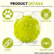 Foodie Puppies Latex Rubber Squeaky Dog Chew Ball Toy - (Claw Ball, Small) Durable and Safe Fetch Teething Dog Toy for Puppies and Small to Medium Dogs, Paw Design Helps to Clean Teeth (Diameter, 6cm)