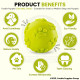 Foodie Puppies Latex Rubber Squeaky Dog Chew Ball Toy - (Claw Ball, Small) Durable and Safe Fetch Teething Dog Toy for Puppies and Small to Medium Dogs, Paw Design Helps to Clean Teeth (Diameter, 6cm)